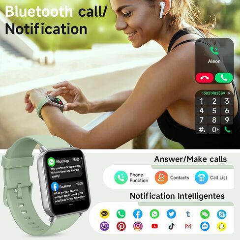 Smart Watch for Men Women (Answer/Make Calls), 1.8" Fitness Tracker Alexa Built-in with 110+ Sport Modes, Heart Rate/Sleep/SpO2 Monitor IP68 Waterproof Compatible with iPhone Android Pink in Saudi Arabia