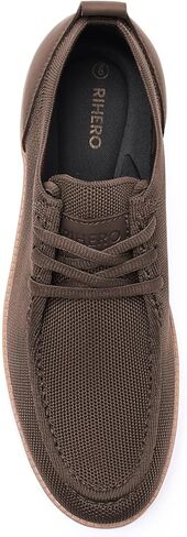 Rihero Mens Casual Shoes Wide Loafers Comfortable Walking Slip On Lightweight Breathable Lace Up Shoes in Kuwait