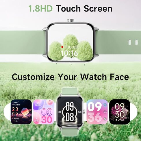 Smart Watch for Men Women (Answer/Make Calls), 1.8" Fitness Tracker Alexa Built-in with 110+ Sport Modes, Heart Rate/Sleep/SpO2 Monitor IP68 Waterproof Compatible with iPhone Android Pink in Saudi Arabia