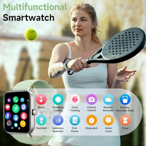 Smart Watch for Men Women (Answer/Make Calls), 1.8" Fitness Tracker Alexa Built-in with 110+ Sport Modes, Heart Rate/Sleep/SpO2 Monitor IP68 Waterproof Compatible with iPhone Android Pink in Saudi Arabia