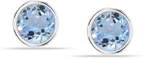 LeCalla 925 Sterling Silver Small Stud Earrings for Women | Created Birthstone Gemstone Hypoallergenic Studs Earring in Saudi Arabia