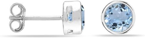 LeCalla 925 Sterling Silver Small Stud Earrings for Women | Created Birthstone Gemstone Hypoallergenic Studs Earring in Saudi Arabia