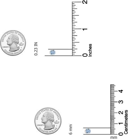 LeCalla 925 Sterling Silver Small Stud Earrings for Women | Created Birthstone Gemstone Hypoallergenic Studs Earring in Saudi Arabia