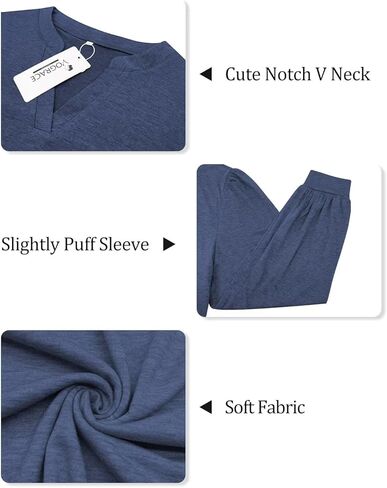 Plus-Size-Tops for Women Dressy Puff Lantern Long Sleeve Shirts Cute Notch V Neck Casual Tunic Blouses XL-5XL in Kuwait