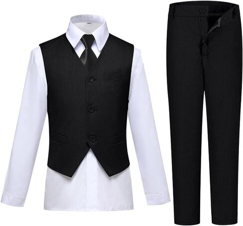 Visaccy Boys Suits Slim Fit Dress Clothes Ring Bearer Outfit in Kuwait