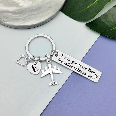 Vadaka Couple Anniversary Keychain for Boyfriend Girlfriend Letter A-Z Keychain Long Distance Relationship Gift Keychain in Saudi Arabia