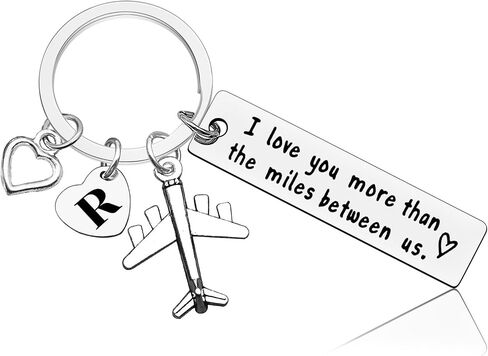 Vadaka Couple Anniversary Keychain for Boyfriend Girlfriend Letter A-Z Keychain Long Distance Relationship Gift Keychain in Saudi Arabia