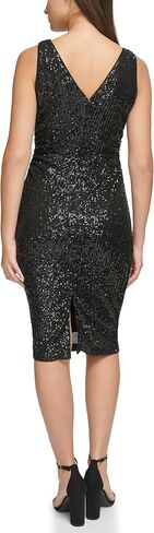 فستان نسائي من Kensie ذو رقبة متدلية مزين بالترتر in Kuwait