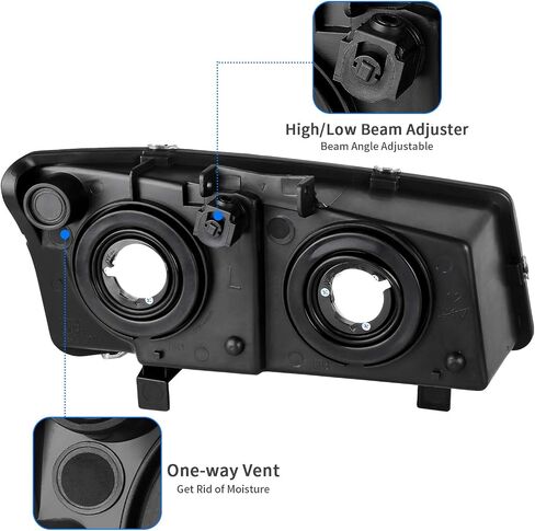 مجموعة المصابيح الأمامية DWVO متوافقة مع 2003-2006 Chevy Silverado Avalanche 1500 2500 3500 (عدسة سوداء شفافة) in Kuwait