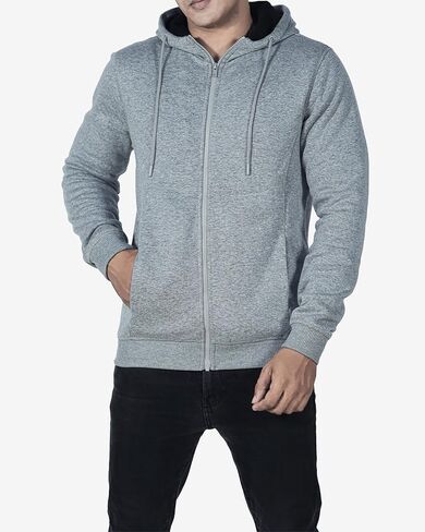 Men's Sherpa Bonded Fleece Hoodie - Warm & Comfortable Full-Zip Hoodie for Cold Weather in Saudi Arabia