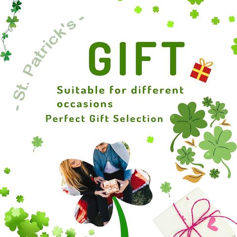 St. Patrick's Day Earrings for Women Acrylic Four-leaf Clover Earrings Shiny Lucky Shamrock Dangle Earrings in Kuwait