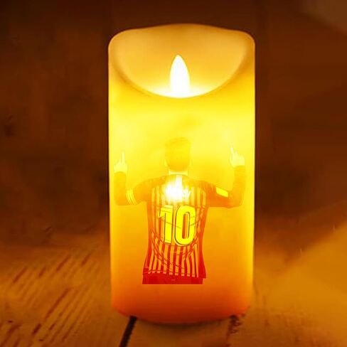 Miracle Candle,Flameless Butterfly Pattern Plastic LED Magical Wobble Candle，Wax Pillar with Moving Flame (D) in Saudi Arabia