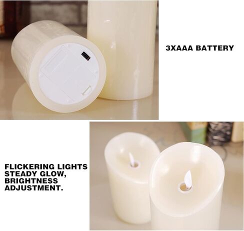 Miracle Candle,Flameless Butterfly Pattern Plastic LED Magical Wobble Candle，Wax Pillar with Moving Flame (D) in Saudi Arabia