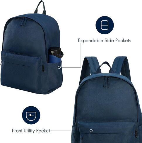 Haimont Lightweight Travel Backpack 20L, Carry on Backpack, Casual Laptop Daypack with Laptop Compartment for Hiking Outdoor Sports, Navy Blue in Saudi Arabia