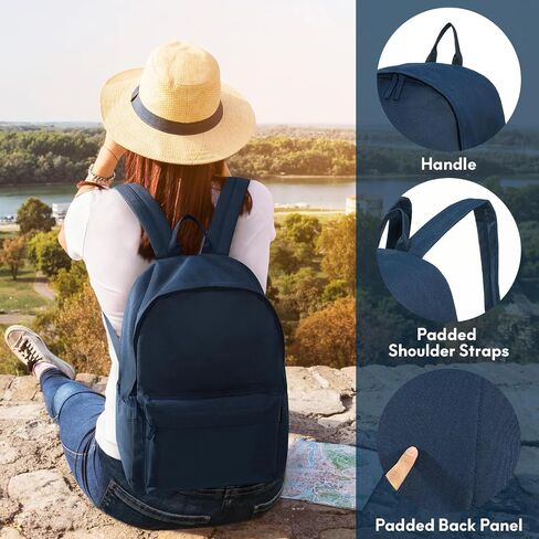 Haimont Lightweight Travel Backpack 20L, Carry on Backpack, Casual Laptop Daypack with Laptop Compartment for Hiking Outdoor Sports, Navy Blue in Saudi Arabia
