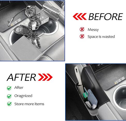 2 قطعة صينية تنظيم وحدة التحكم المركزية متوافقة مع GMC Yukon/Chevy Suburban/Tahoe 2021 2022 2023 2024 وحدة التحكم الأمامية الجانبية صندوق تخزين معلق الملحقات الداخلية (ليس للدينالي) in Kuwait