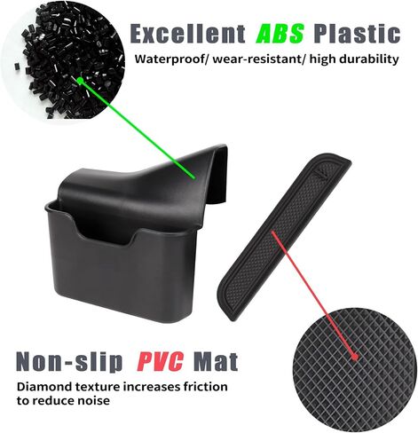 2 قطعة صينية تنظيم وحدة التحكم المركزية متوافقة مع GMC Yukon/Chevy Suburban/Tahoe 2021 2022 2023 2024 وحدة التحكم الأمامية الجانبية صندوق تخزين معلق الملحقات الداخلية (ليس للدينالي) in Kuwait