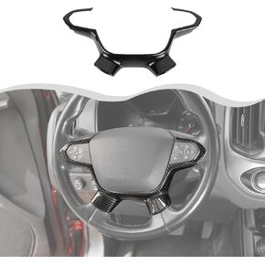 Steering Wheel Trim Cover Fit for Chevy Colorado 2014-2024+ Interior Accessories (Carbon Fiber)