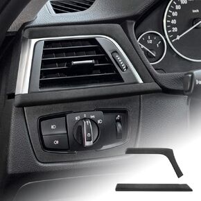 Instrument Air Conditioner Outlet Frame Sticker Alcantara Style Center Console Interior Accessory Sticker for BMW F30 2013 2014 2015 2016 2017 2018 2019 Interior Accessories Black