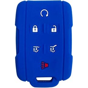 Key Fob Cover for Chevy GMC 6 Buttons Silicone Key Fob Remote Case Fit for Chevy Tahoe Suburban GMC Yukon XL Denali 2015 2016 2017 2018 2019 2020丨M3N-32337100 13577766 丨 (Red)