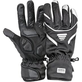 GORIX Cycle Gloves Winter Walm Gloves Touch Panel Cold Protection Heat Retention Windproof Brushed Lining (GW-TfLAVA)