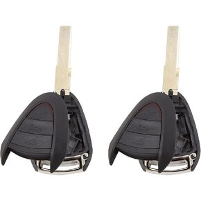 X AUTOHAUX 2pcs 3 Buttons Key Fob Keyless Entry Remote Control Key Case Shell Replacement for Porsche Boxster 987 Cayman 911 997