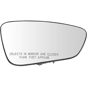 TRQ Right Mirror Glass with Heat, without Blind Spot Indicator Clear Passenger Side Compatible with 2015-2017 Chrysler 200 CH1325189