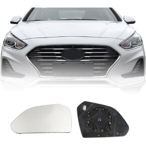 زجاج بديل للمرآة الجانبية للركاب لسيارة Hyundai Sonata 2015-2019، زجاج مرآة رؤية جانبية يمين خارجي ساخن للسيارات لعام 2015 2016 2017 2018 2019 Hyundai Sonata (SKOUIO 01-S) in Kuwait
