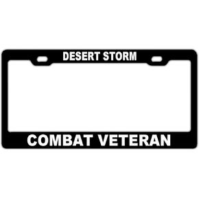 Desert Storm Combat Veteran License Plate Frame. FITS All US & Canada Standard Sized 12" x 6"