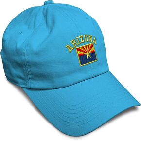 Soft Baseball Cap Arizona State Flag Letters United States Cotton Embroidered Dad Hats for Men & Women