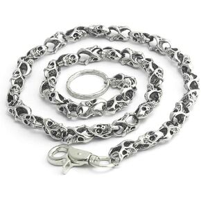 Men's Wallet Chain 34'' Heavy Biker Trucker Skull Anti-theft Wallet Chain Jeans Pant Chain