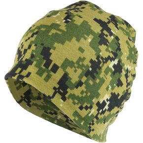 Digital Camouflage Polyester Jersey Knit Lightweight Soft Beanie Cap