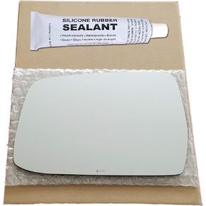 Mirror Glass Replacement + Silicone Adhesive for 2000-2004 Nissan Xterra Driver Side (2000 2001 2002 2003 2004 00 01 02 03 04)