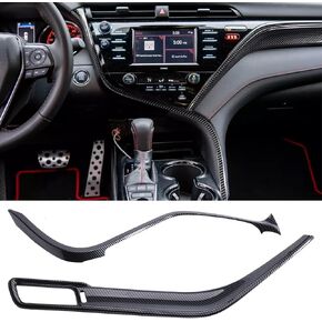 GearUp الجبهة وحدة التحكم المركزية شرائط غطاء صب الكسوة لتويوتا كامري 2018 2019 2020 2021 2022 2023 ألياف الكربون الطباعة لوحة القيادة لوحة التحكم المركزية غطاء in Kuwait