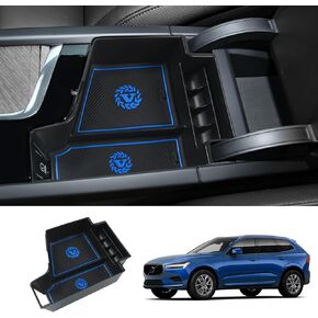 2018-2023 2024 XC60 XC90 Center Console Organizer, for SPA S90 V90 S60 V60 Console Tray, for Volvo XC60 XC90 Console Armrest Tray 2023 2024 XC60 XC90 Armrest Storage Box Insert Tray (Black Mat)