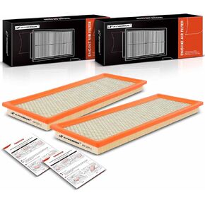 A-Premium Front Engine Air Filter Compatible with Chevrolet Express 2500 Express 3500 2018-2022 4.3L, Express 4500 2021 & GMC Savana 2500 Savana 3500 2018-2022 4.3L, Savana 4500 2021, 2-PC Set