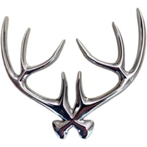 Huge 4.5" Deer Antler Car Emblem for Hunters and Outdoorsmen - Makes a Great Gift for dad or car Sticker - Vehicle Badge