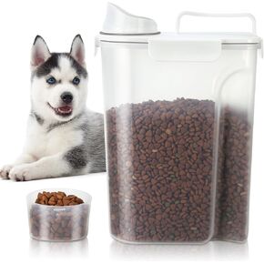 TBMax Pet Food Storage Containers 2 Pack, Airtight Dog Food Container Dispenser with Large Spout & Portable Handle, Travel Dog Treat Cat Food Storage Bin Bird Seed Container