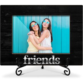 Wooden Photo Frame Friendship Gifts for Friends Bestie Woman BFF, Wooden Photo Frame with Iron Stand for Tabletop or Desktop Display, Home Table Decoration (4x6 Horizontal Photo) - 20