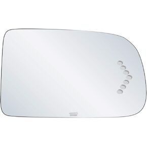 exactafit 8700SR Passenger Side Mirror Glass Replacement Repair With Turn Signal Arrow Compatible With Chevy Avalanche Silverado Suburban, GMC Sierra Yukon