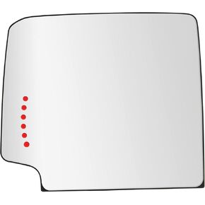 Driver Side Heated Mirror Glass w/backing plate, Chevrolet Silverado/GMC Sierra 1500, Silverado/Sierra 2500, 3500, Towing mirror top lens, Arrow signal, 2nd design, 7 1/8" x 8 1/16" x 10"