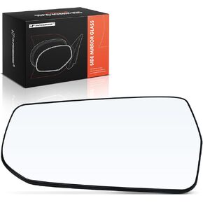 A-Premium Left Driver Side Non-Heated Mirror Glass with Backing Plate - Compatible with Chevrolet Malibu 2016-2024 - Exterior Side View Flat Mirror