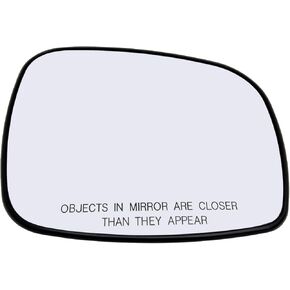 Passenger Side Mirror Glass Assembly With Plastic Backing Plate Heated Compatible with Dodge Grand Caravan, Volkswagen Routan, Ram CV, Chrysler Town & Country