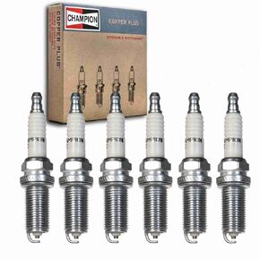 6 pc Champion Copper Plus Spark Plugs compatible with Subaru B9 Tribeca 3.0L H6 2006-2007