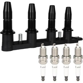 ECCPP ignition coils 1+iridium Spark Plugs 6,for Saturn for Astra 1.8L 2008-2009,for Chevrolet for Astra 1.8L 2007 UF606 VB-8065 UF606