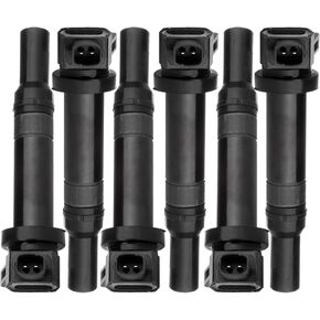 SCITOO 100% New 6pcs Ignition Coil Set Compatible for Hyundai Santa Fe for Kia Magentis/for Optima/Rondo 2007-2010 Automobiles Fit for OE: UF558 5C1624