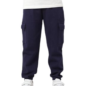 Boys Girls Cargo Pants Unisex Kids Casual Joggers Elastic Waist Cargo Sweatpants for Boys & Girls