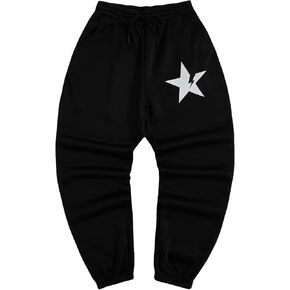 SOLY HUX Women's Star Graphic Athletic Sweatpants Drawstring Waist Y2k Sports Workout Pants