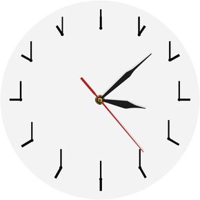 The Geeky Days Simple Modern Wall Clock Redundant Clock Round Decorative Watch Wall Clock Creative Art Decorative Silent Time Clock Wall Art Decor