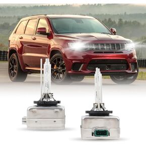 D3S Xenon HID Headlight Bulbs 6000K Cool White 35W Compatible with 2014-2021 Jeep Grand Cherokee 2014-2018 Jeep Cherokee, D3S C1 Replacement Bi-Xenon Lights Headlamps Projector Lights, Pack of 2